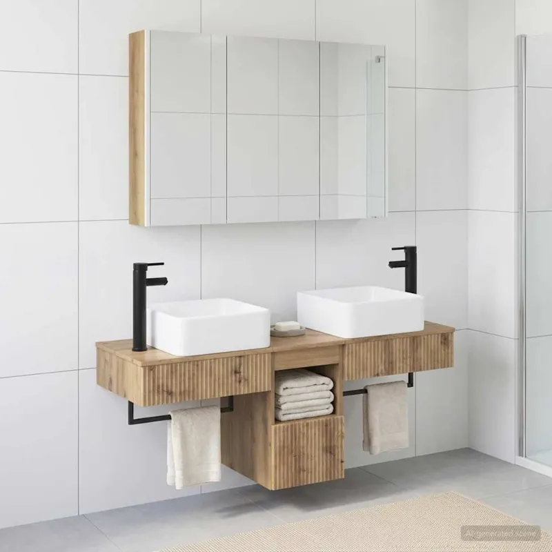 Vonios spintos komplektas 4 pcs Artisano ąžuolo