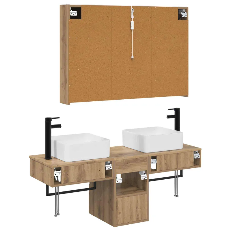 Vonios spintos komplektas 4 pcs Artisano ąžuolo