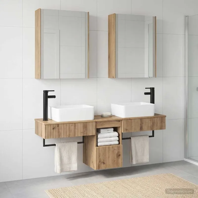 Vonios spintos komplektas 5 pcs Artisano ąžuolo
