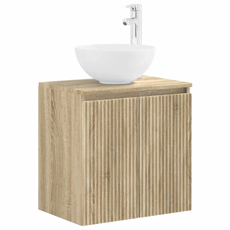Vonios spintos komplektas 4 pcs Sonoma ąžuolas