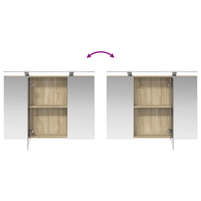 Vonios spintos komplektas 4 pcs Sonoma ąžuolas