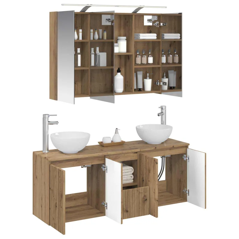 Vonios spintos komplektas 4 pcs Artisano ąžuolo