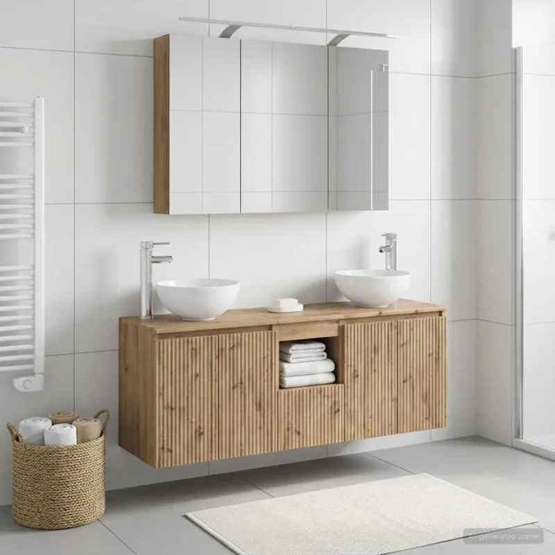 Vonios spintos komplektas 4 pcs Artisano ąžuolo