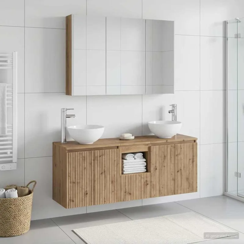 Vonios spintos komplektas 4 pcs Artisano ąžuolo