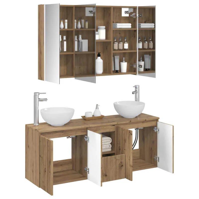 Vonios spintos komplektas 4 pcs Artisano ąžuolo