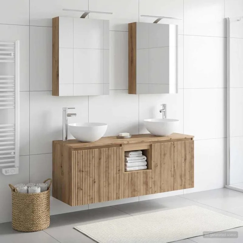 Vonios spintos komplektas 5 pcs Artisano ąžuolo
