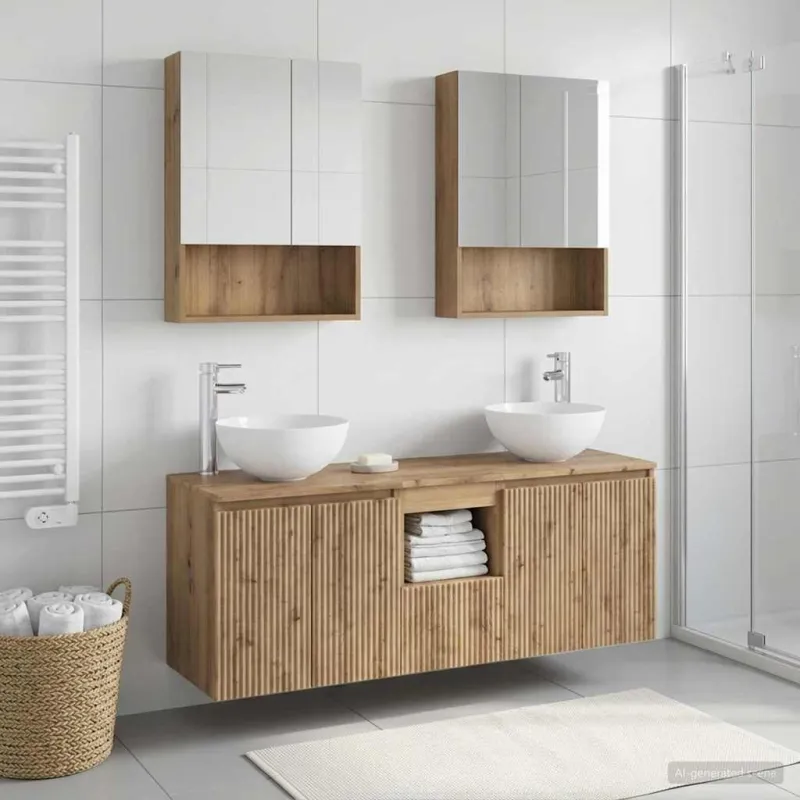 Vonios spintos komplektas 5 pcs Artisano ąžuolo