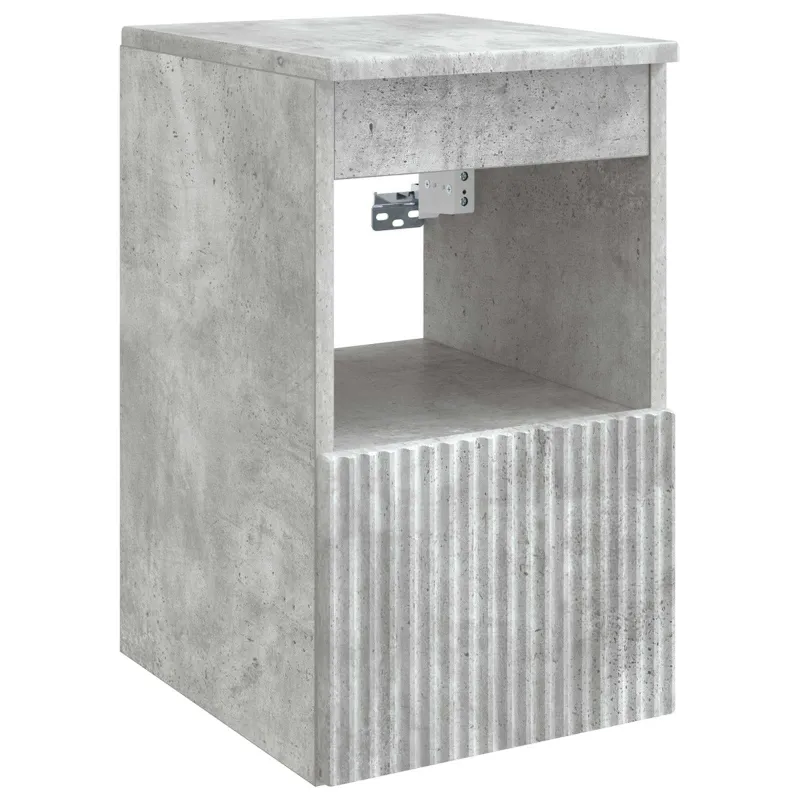 Vonios spintos komplektas 5 pcs Betono pilka 53 x 15,5 x 70 cm