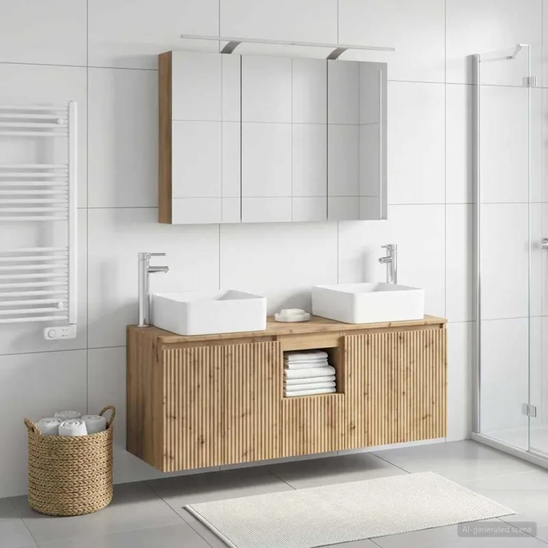 Vonios spintos komplektas 4 pcs Artisano ąžuolo