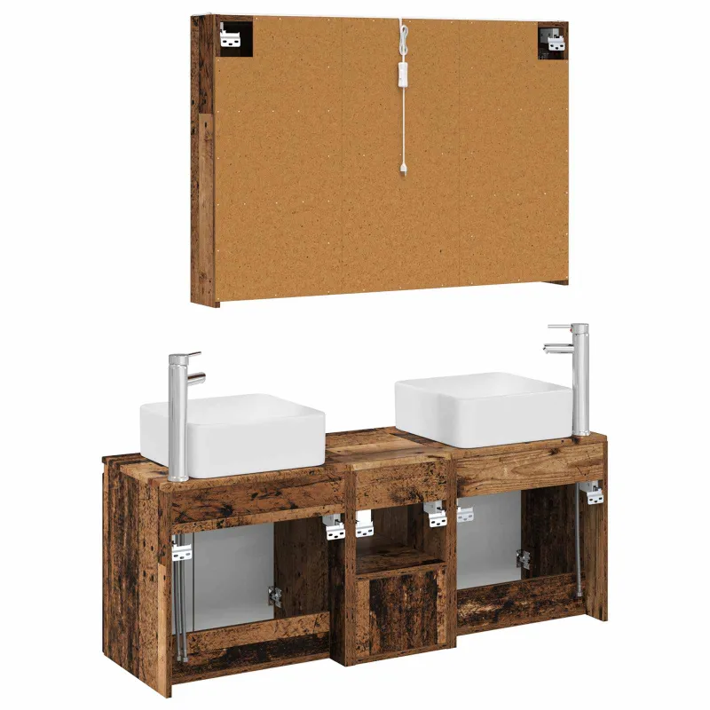 Vonios spintos komplektas 4 pcs Sendintos medienos