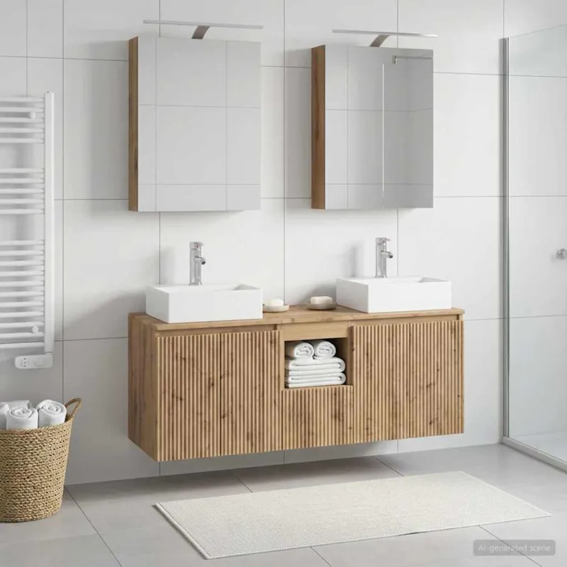 Vonios spintos komplektas 5 pcs Artisano ąžuolo