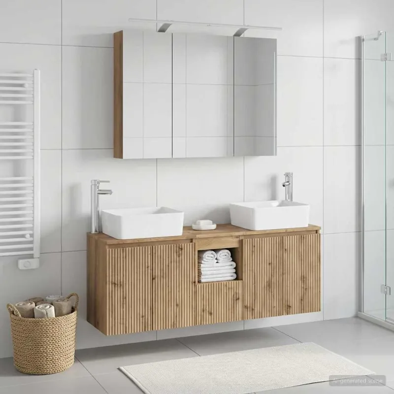 Vonios spintos komplektas 4 pcs Artisano ąžuolo