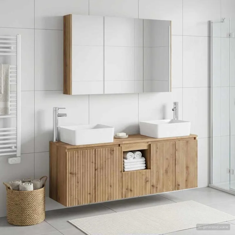 Vonios spintos komplektas 4 pcs Artisano ąžuolo