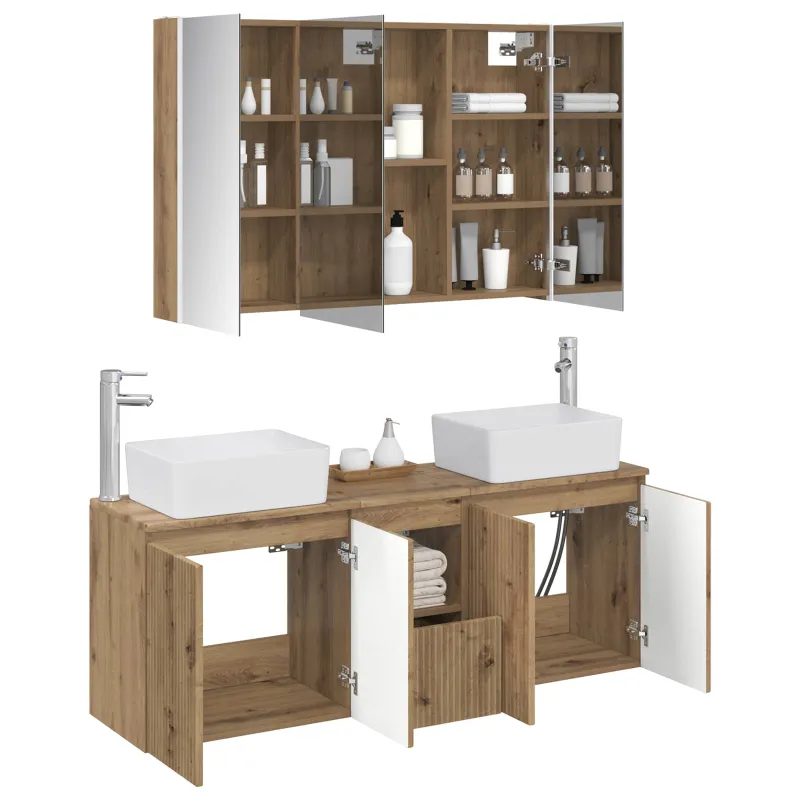 Vonios spintos komplektas 4 pcs Artisano ąžuolo