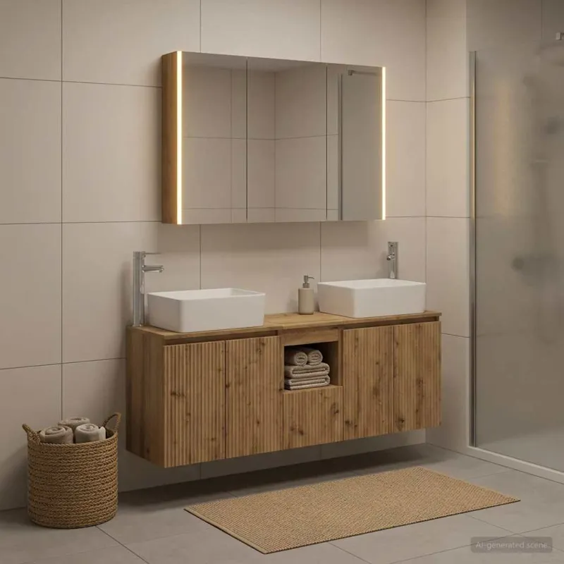 Vonios spintos komplektas 4 pcs Artisano ąžuolo
