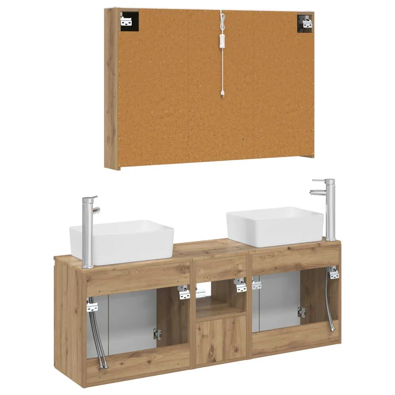 Vonios spintos komplektas 4 pcs Artisano ąžuolo