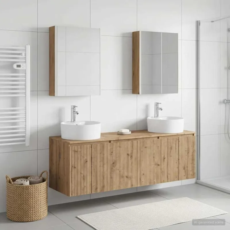 Vonios spintos komplektas 5 pcs Artisano ąžuolo