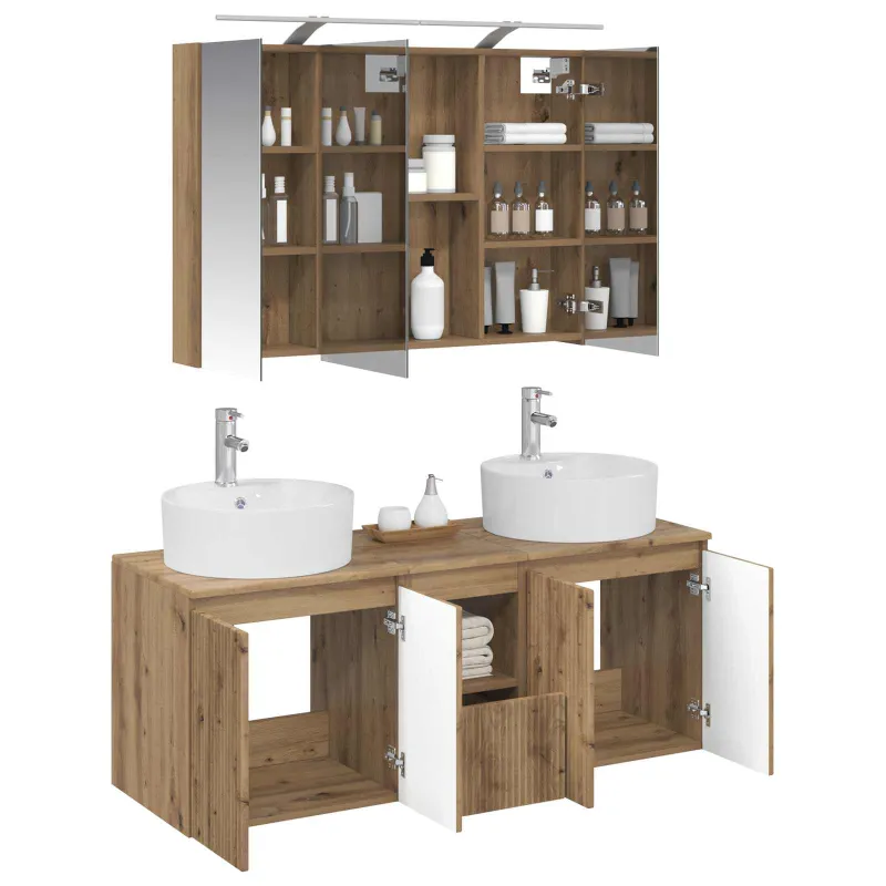 Vonios spintos komplektas 4 pcs Artisano ąžuolo