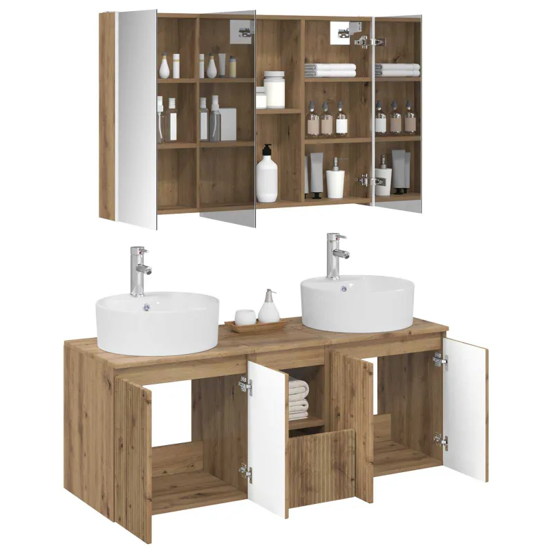 Vonios spintos komplektas 4 pcs Artisano ąžuolo