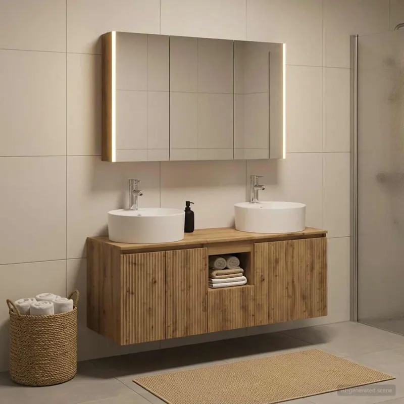 Vonios spintos komplektas 4 pcs Artisano ąžuolo
