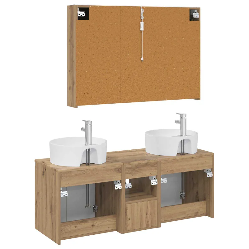 Vonios spintos komplektas 4 pcs Artisano ąžuolo