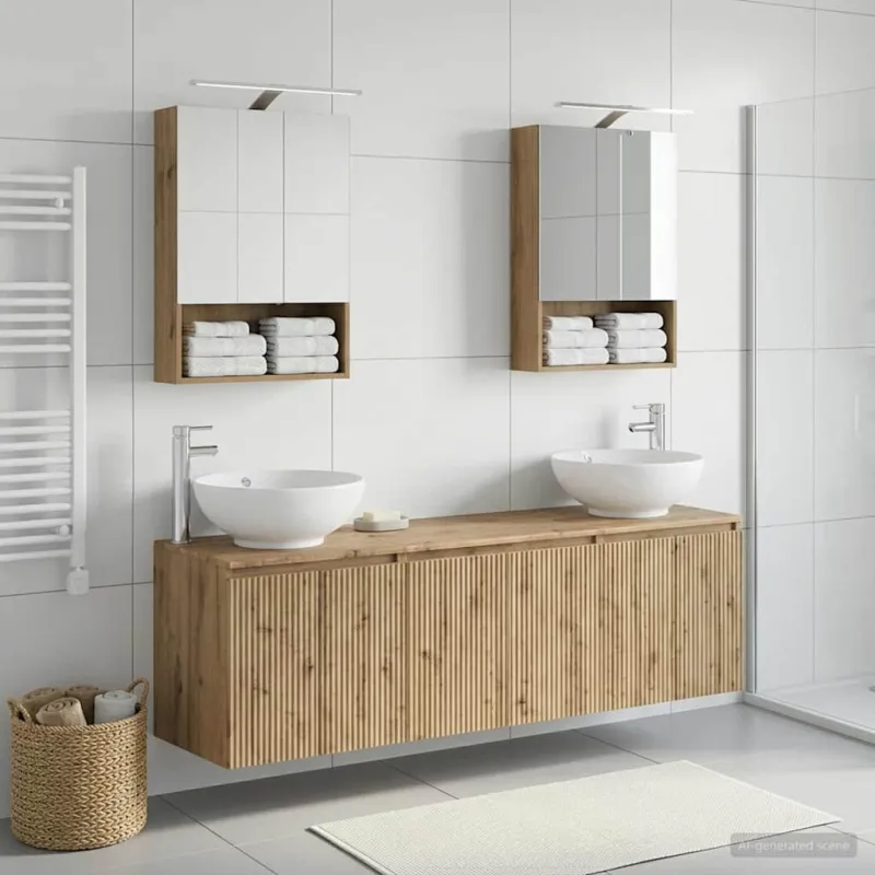 Vonios spintos komplektas 5 pcs Artisano ąžuolo