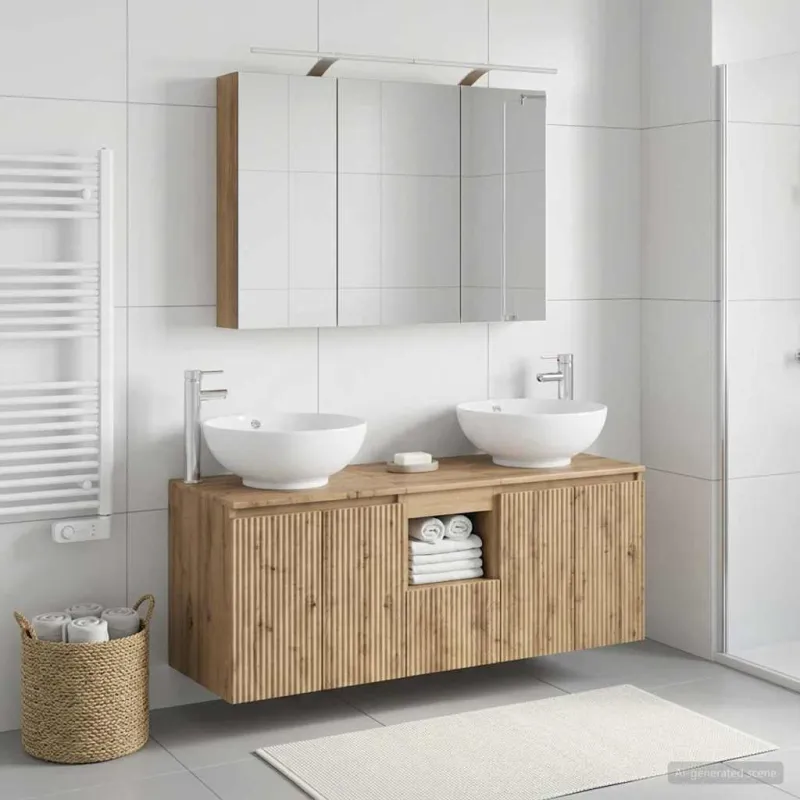 Vonios spintos komplektas 4 pcs Artisano ąžuolo