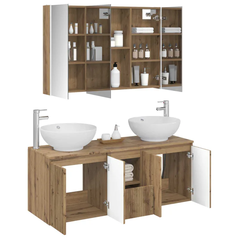 Vonios spintos komplektas 4 pcs Artisano ąžuolo