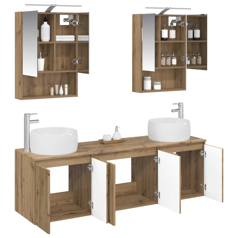 Vonios spintos komplektas 5 pcs Artisano ąžuolo