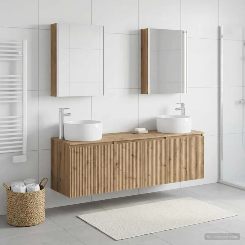 Vonios spintos komplektas 5 pcs Artisano ąžuolo