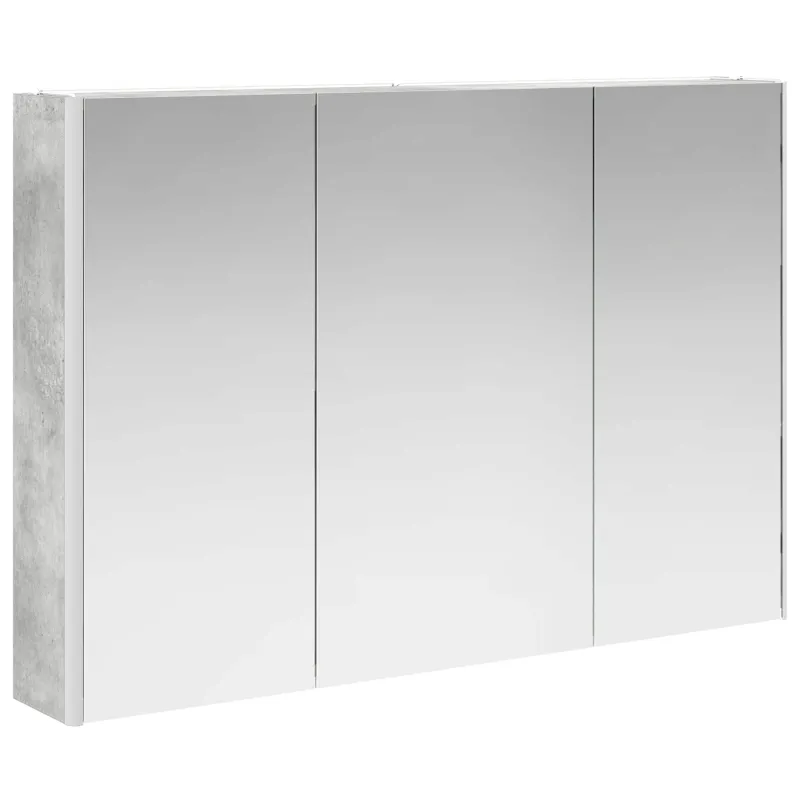 Vonios spintos komplektas 4 pcs Betono pilka Apdirbta mediena