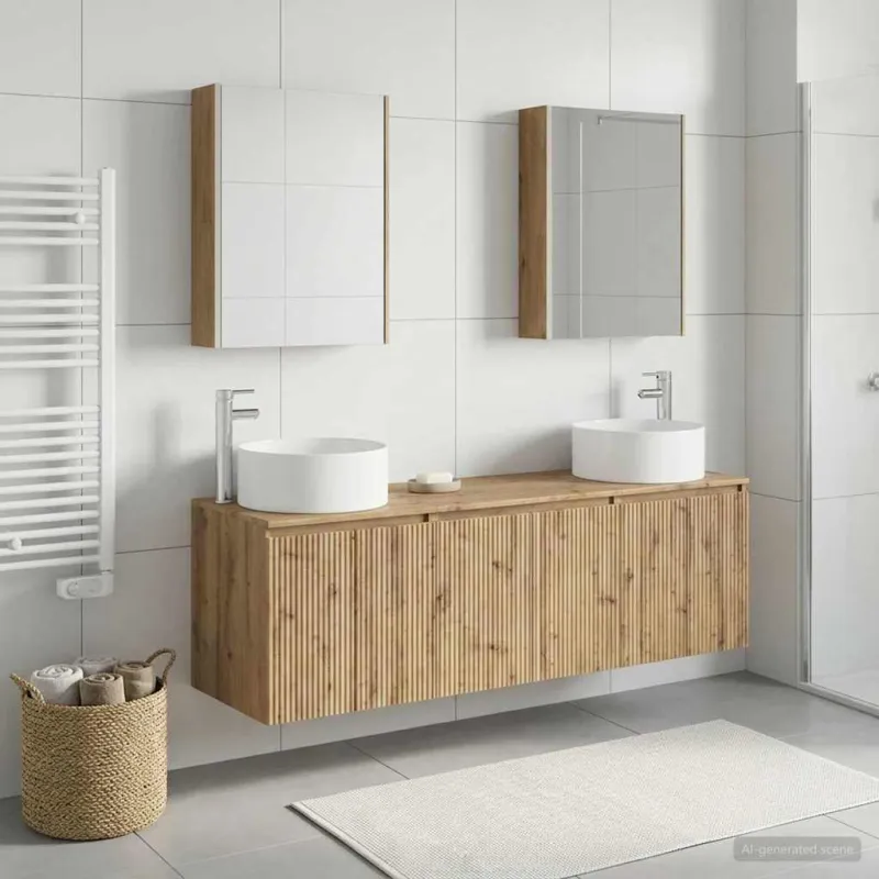 Vonios spintos komplektas 5 pcs Artisano ąžuolo