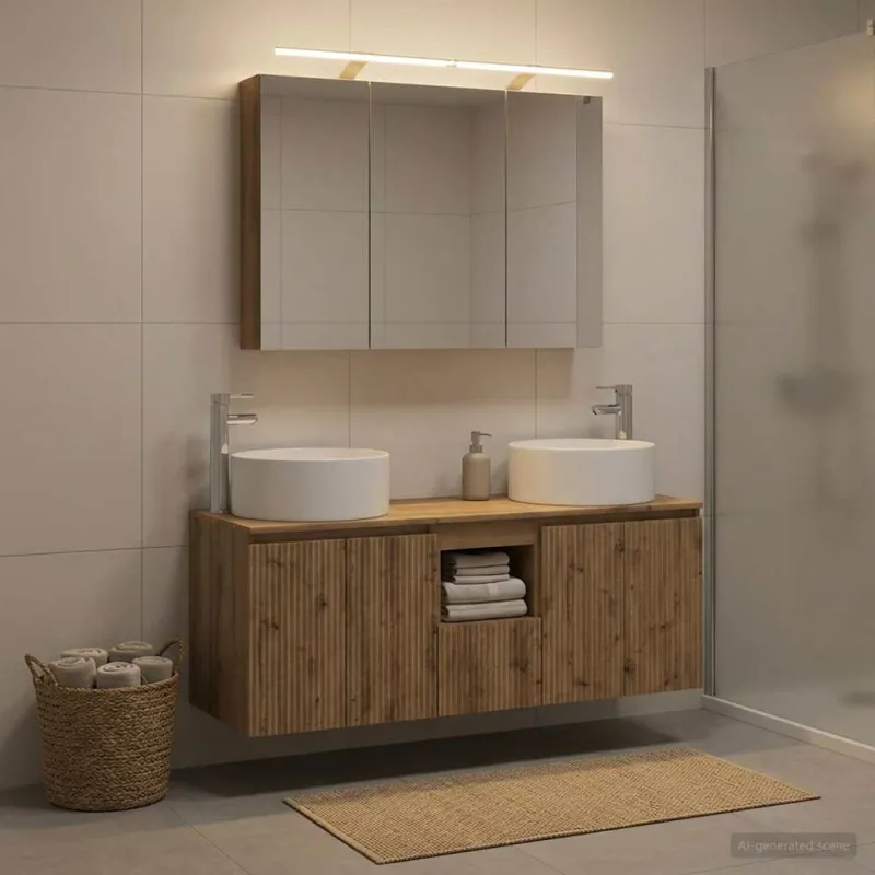 Vonios spintos komplektas 4 pcs Artisano ąžuolo
