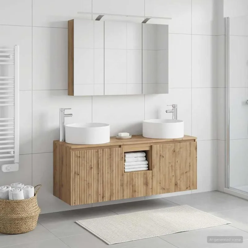 Vonios spintos komplektas 4 pcs Artisano ąžuolo