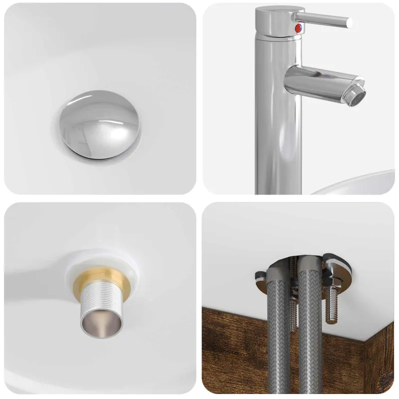 Vonios spintos komplektas 4 pcs Dūminio ąžuolo