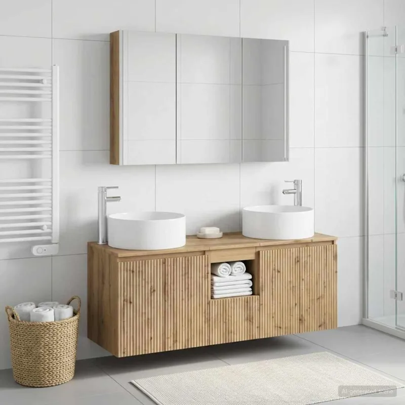 Vonios spintos komplektas 4 pcs Artisano ąžuolo
