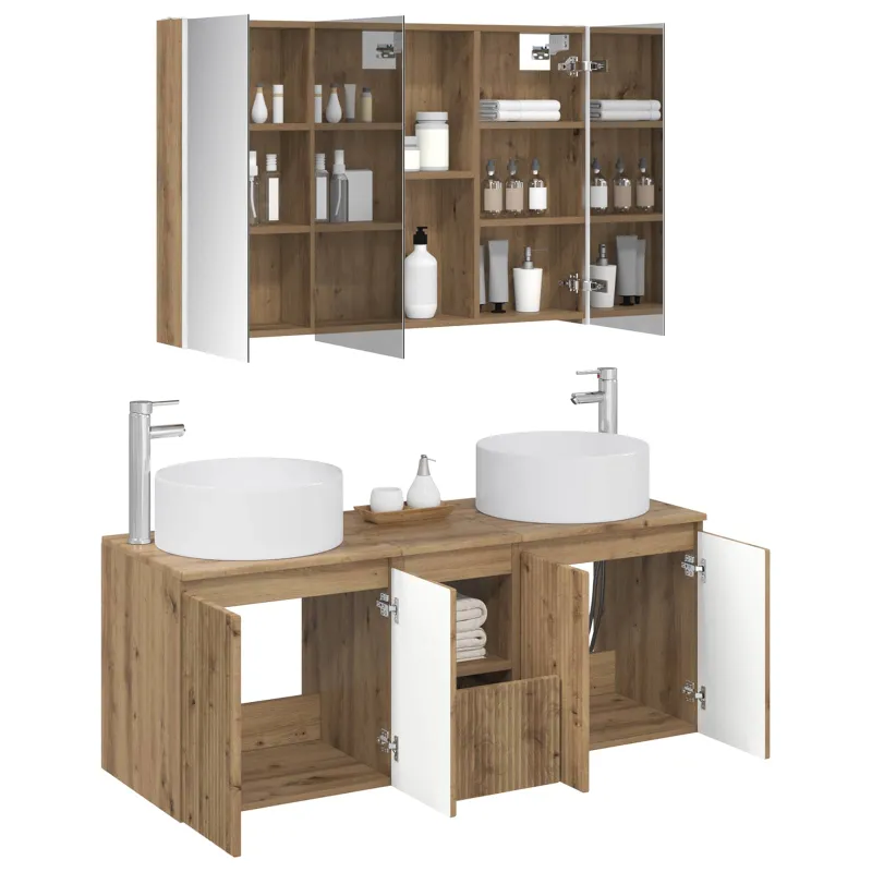 Vonios spintos komplektas 4 pcs Artisano ąžuolo
