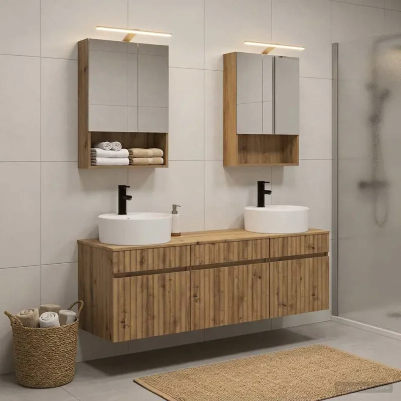 Vonios spintos komplektas 5 pcs Artisano ąžuolo