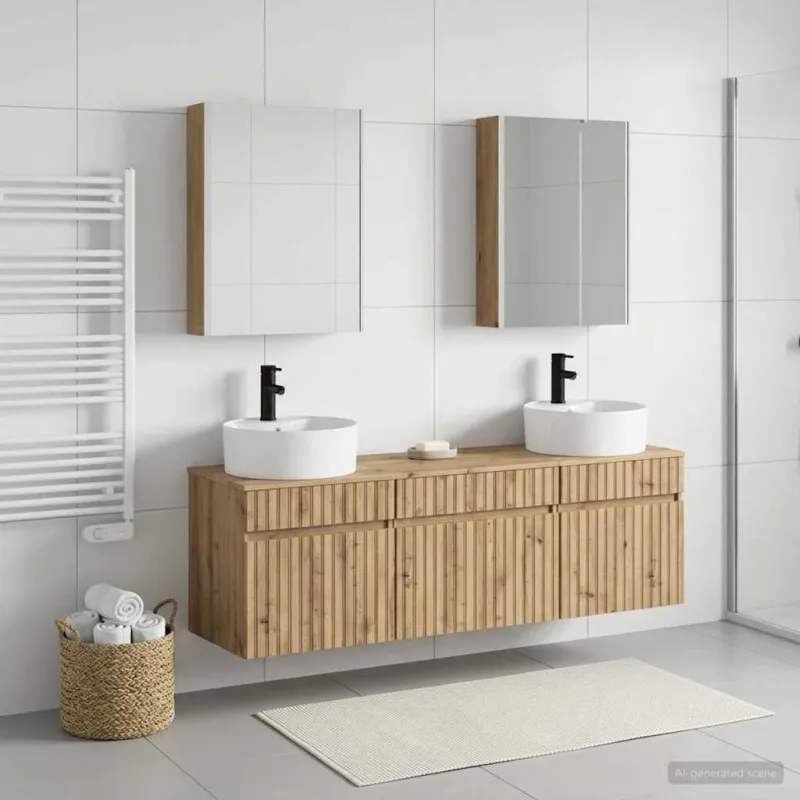 Vonios spintos komplektas 5 pcs Artisano ąžuolo