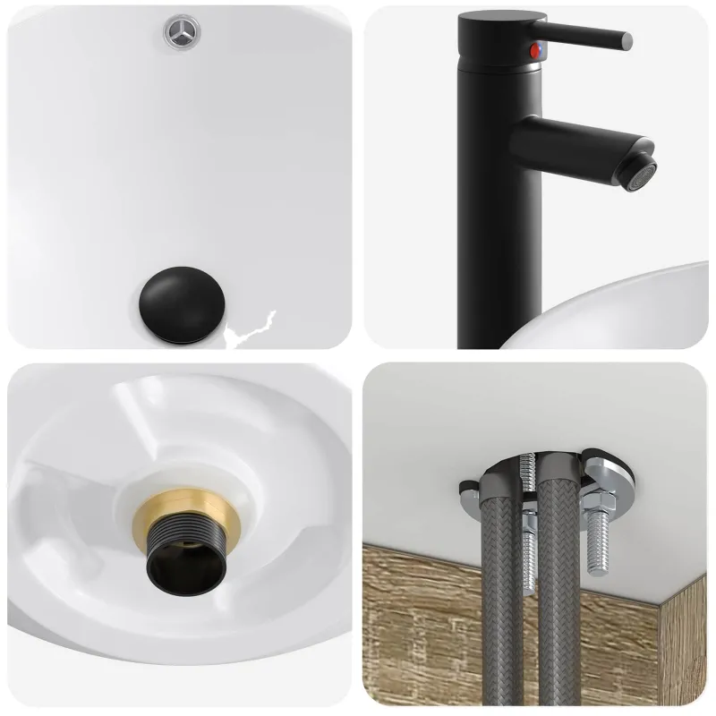 Vonios spintos komplektas 4 pcs Sonoma ąžuolas Apdirbta mediena