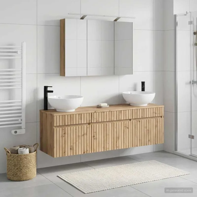 Vonios spintos komplektas 4 pcs Artisano ąžuolo