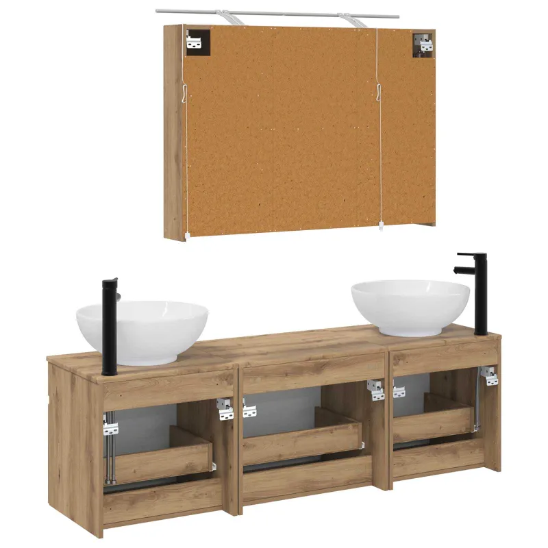 Vonios spintos komplektas 4 pcs Artisano ąžuolo