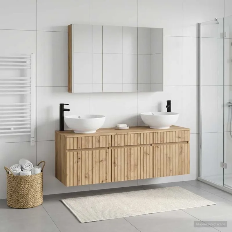 Vonios spintos komplektas 4 pcs Artisano ąžuolo