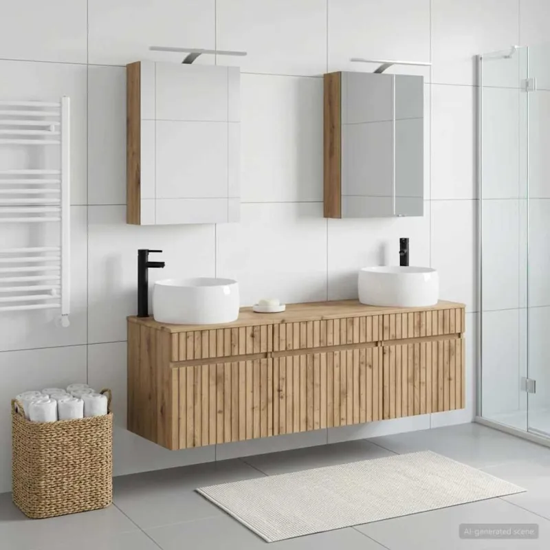 Vonios spintos komplektas 5 pcs Artisano ąžuolo
