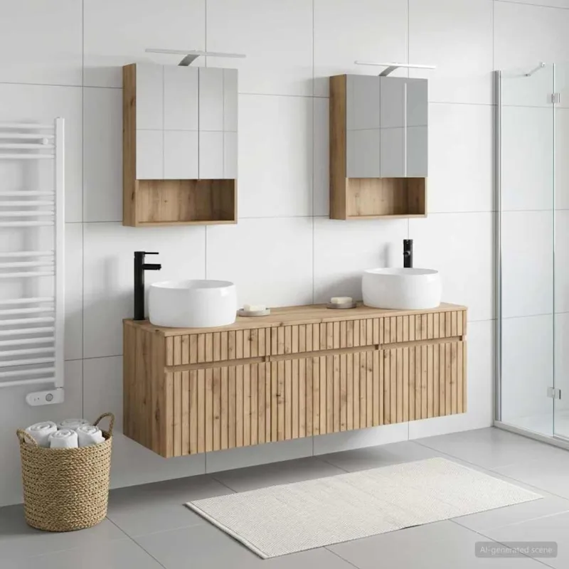 Vonios spintos komplektas 5 pcs Artisano ąžuolo