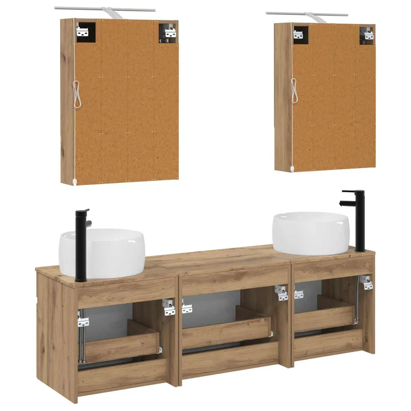 Vonios spintos komplektas 5 pcs Artisano ąžuolo