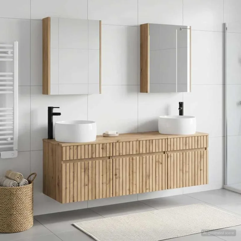 Vonios spintos komplektas 5 pcs Artisano ąžuolo