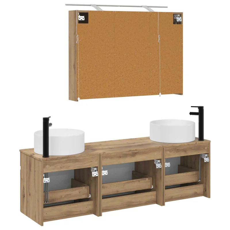 Vonios spintos komplektas 4 pcs Artisano ąžuolo