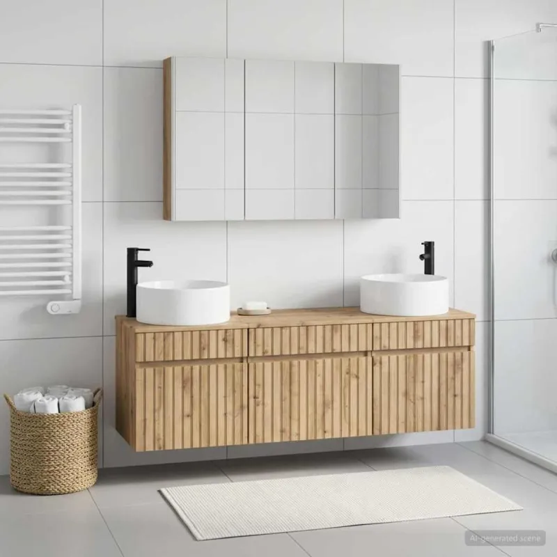 Vonios spintos komplektas 4 pcs Artisano ąžuolo