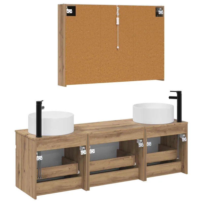 Vonios spintos komplektas 4 pcs Artisano ąžuolo
